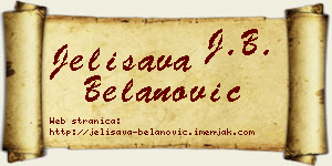 Jelisava Belanović vizit kartica